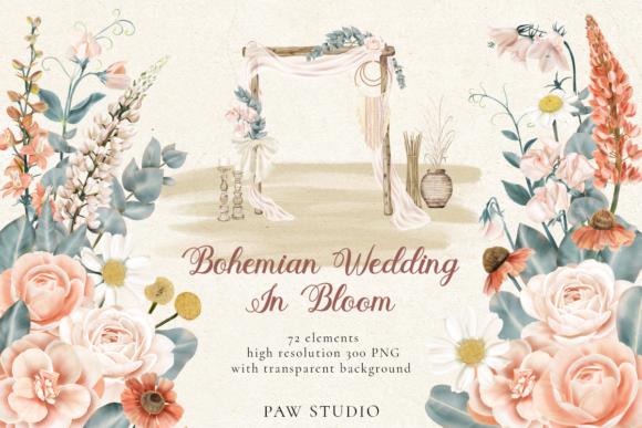 Bohemian Wedding Clipart: Crafting a Lush, Free-Spirited Brand