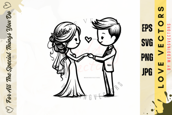 C3810: Love Vectors for Timeless Wedding Designs