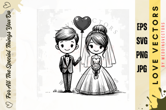 C3829: Minimalist Wedding Vectors for Modern Romance