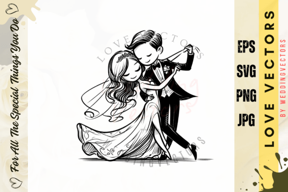 C3850: The Wedding Couple Vector Pack for Designers