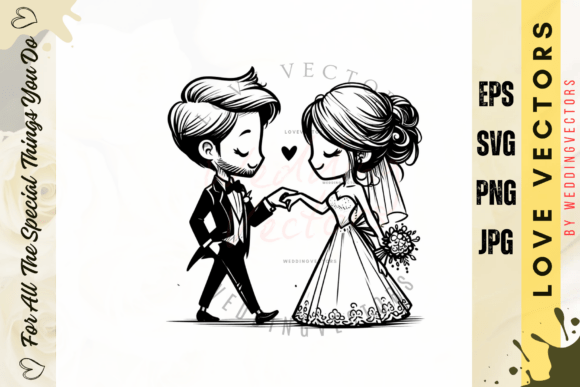 C3875: Capturing Romance in Timeless Vector Art