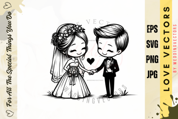 C3895: Capturing Matrimony in Vector Art