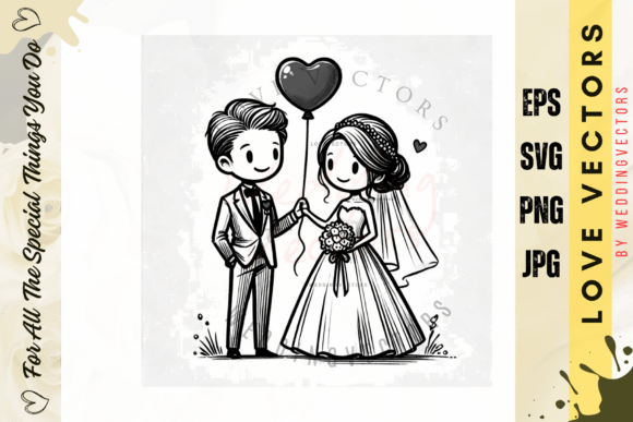 Elegant Wedding Vectors for Timeless Design Projects