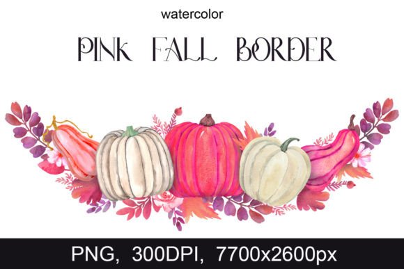 Embrace Autumn Elegance with a Pink Wedding Pumpkin Border