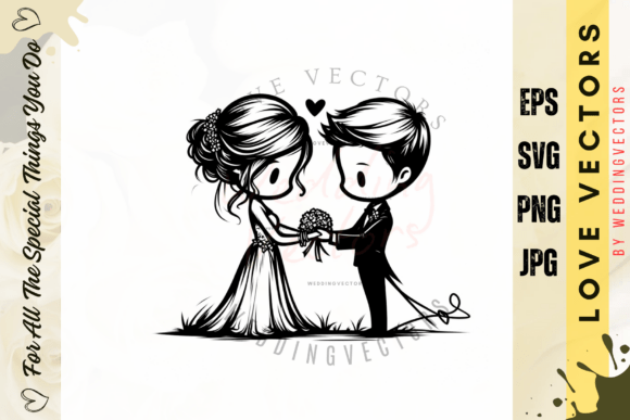 Fine Line Wedding Artwork: Capturing Romance in Vector