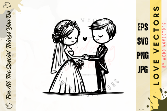 Modern Romantic Ceremony Illustration - C3937: A Visual Narrative