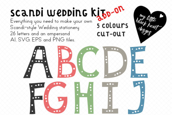 Scandi-Wedding Add-on Cut-out Alphabet: A Fresh Take on Modern Typography