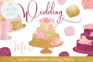Sweet Design Elements: Your Wedding Cake Clipart Set