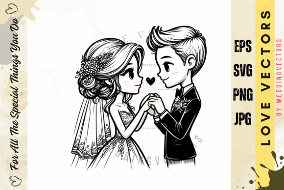 Unveiling the Soft Romance of Wedding Couple & Love Vectors