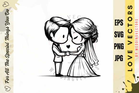 Wedding Couple and Love Vectors - C3977
