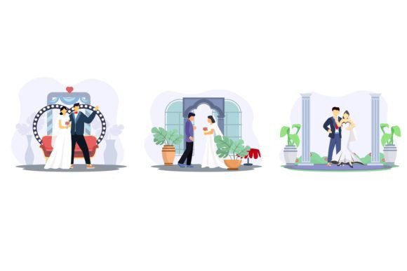 Wedding Event Flat Bundle Design: Your Complete Vector Toolkit