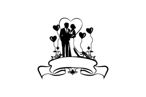 Wedding Silhouette Clipart Banner Vector: A Designer's Toolkit