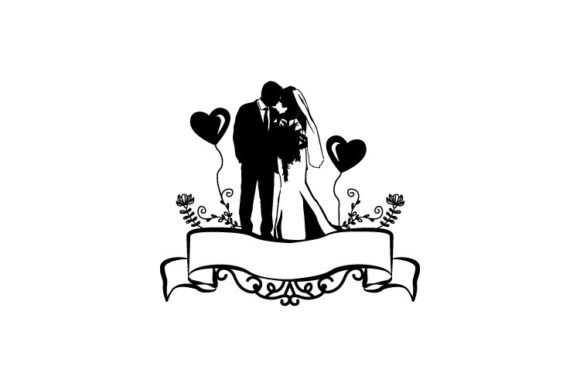Wedding Silhouette Couple Banner Vector: A Designer's Essential