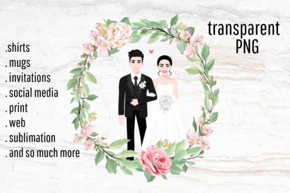 Wedding Sublimation Design: Bride and Groom
